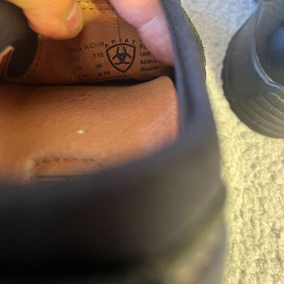 Ariat Clog Loafers Womens 7.5B Leather Slip On Round Toe Black 95901 - Picture 7 of 9